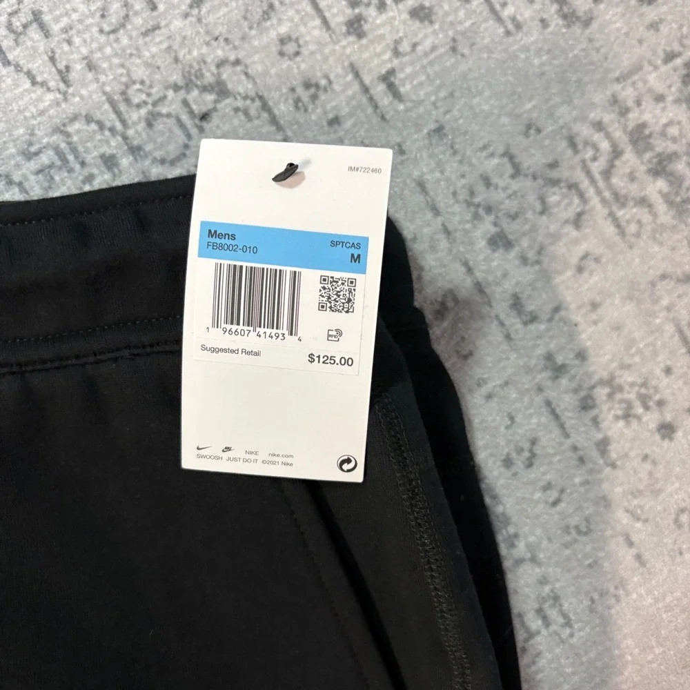 Nike Tech Fleece Joggers Mens Black Slim Fit Sweatpants FB8002-010 NEW